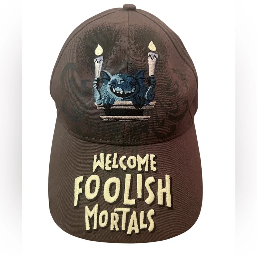 NWOT Disney Parks Haunted Mansion Welcome Foolish Mortals Youth Baseball Cap Hat - Picture 9 of 12